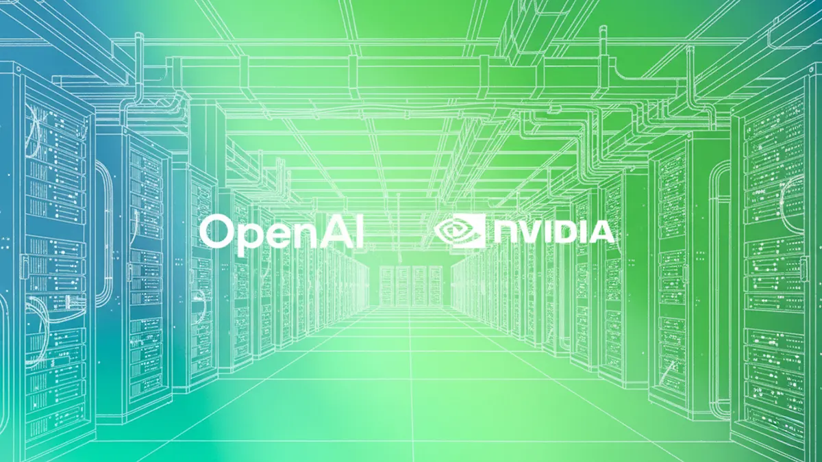Banner mit Rechenzentrum und Nvidia und OpenAI